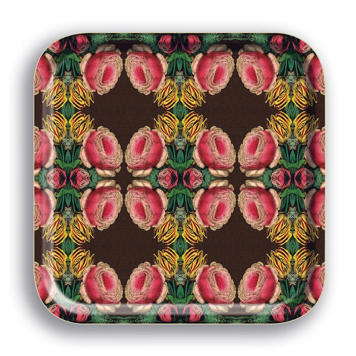 PATCH NYC Cabbage Rose Square Tray