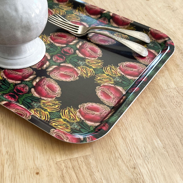 PATCH NYC Cabbage Rose Square Tray