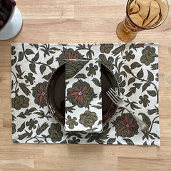 PATCH NYC Regal Bird Spice Linen Placemats (Set of 4)
