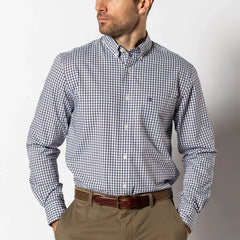 Performance Poplin Sport Shirt Bryant Plaid (Beacon Blue)