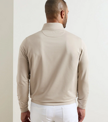 Perth Melange Performance Quarter Zip (Biscuit)