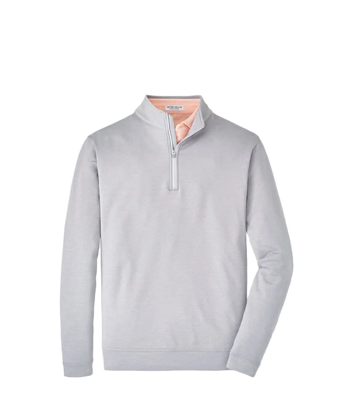 Perth Melange Performance Quarter Zip (Gale Grey)