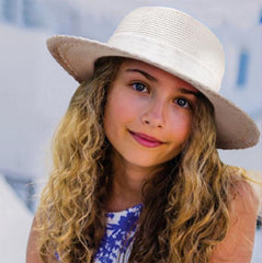 Petite Hats for Small Heads - Linen Bow Straw Wide Brim Sun Hat Wide Brim Sun Hat Sun N Sand Hats