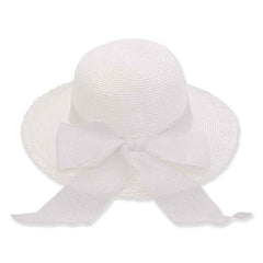 Petite Hats for Small Heads - Linen Bow Straw Wide Brim Sun Hat Wide Brim Sun Hat Sun N Sand Hats