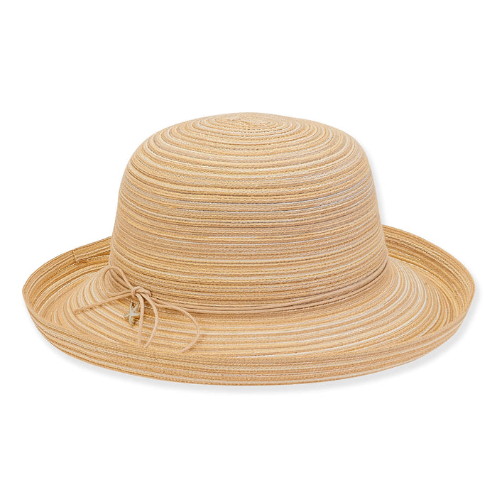 Petite Lady - Polybraid Up Brim Hat for Small Heads Kettle Brim Hat Sun N Sand Hats HK389 Natural Small (54 cm)