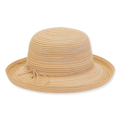 Petite Lady - Polybraid Up Brim Hat for Small Heads Kettle Brim Hat Sun N Sand Hats HK389 Natural Small (54 cm)