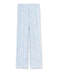Petite Plume Women's Pointelle Pants in Blue Floral