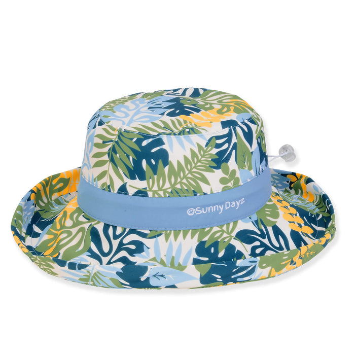 Petite Up Turned Brim Cotton Hat for Small Heads - Sunny Dayz Hats Kettle Brim Hat Sun N Sand Hats HK516S Blue 52 cm