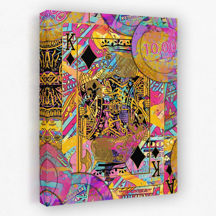 Pink King of Diamonds - Luxury Wall Art