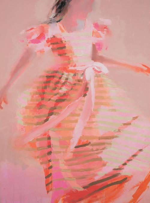 Pink Topaz painting Teil Duncan - Christenberry Collection