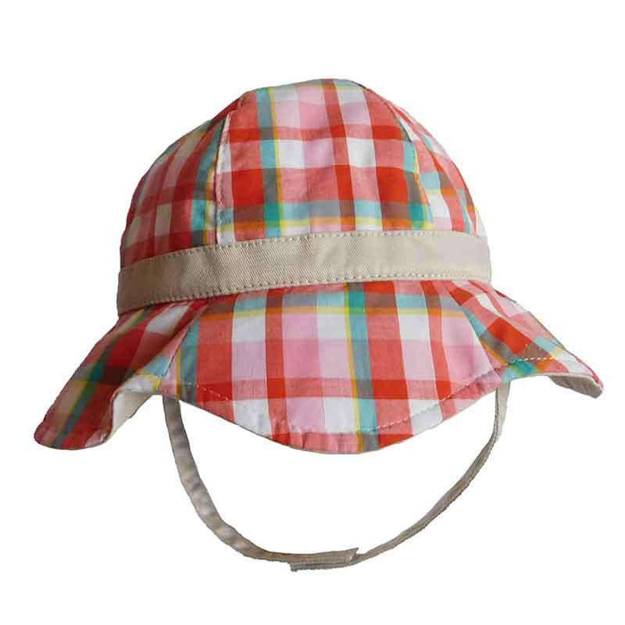 Plaid Cotton Sun Hat for Girls - Scala Hats for Kids Cloche Scala Hats