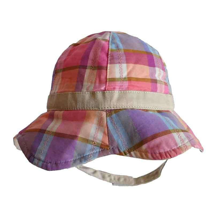 Plaid Cotton Sun Hat for Girls - Scala Hats for Kids Cloche Scala Hats