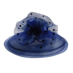 Polka Dot Tulle Crinoline Derby Hat Dress Hat Something Special Hat uq6608NV Navy