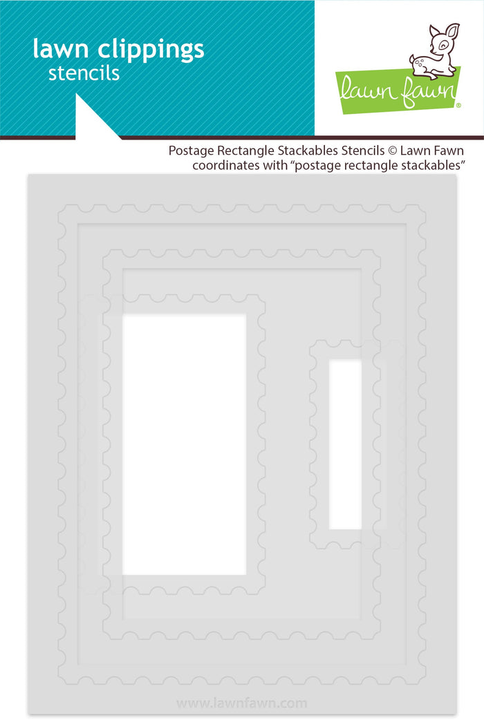 postage rectangle stackables stencils