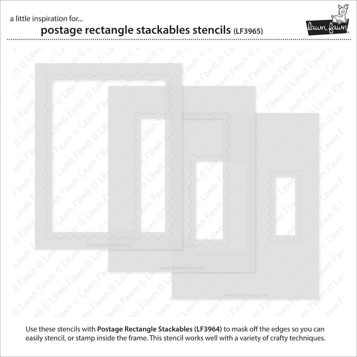 postage rectangle stackables stencils