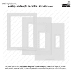 postage rectangle stackables stencils
