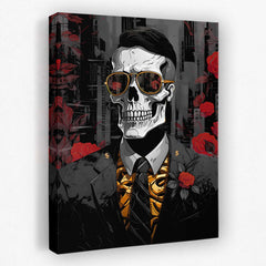 Red Rose Skull - Luxury Wall Art