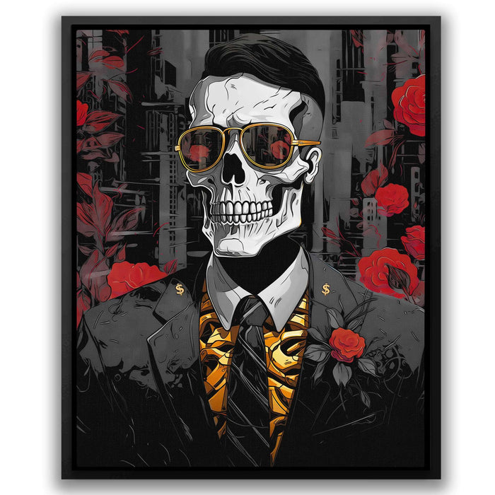 Red Rose Skull - Luxury Wall Art
