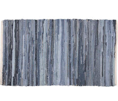 Reversible Denim & Jute Woven Rug - Annabel Bleu