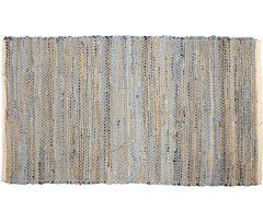 Reversible Denim & Jute Woven Rug - Annabel Bleu