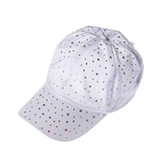 Rhinestone Baseball Cap Cap Something Special Hat ja7459wh White