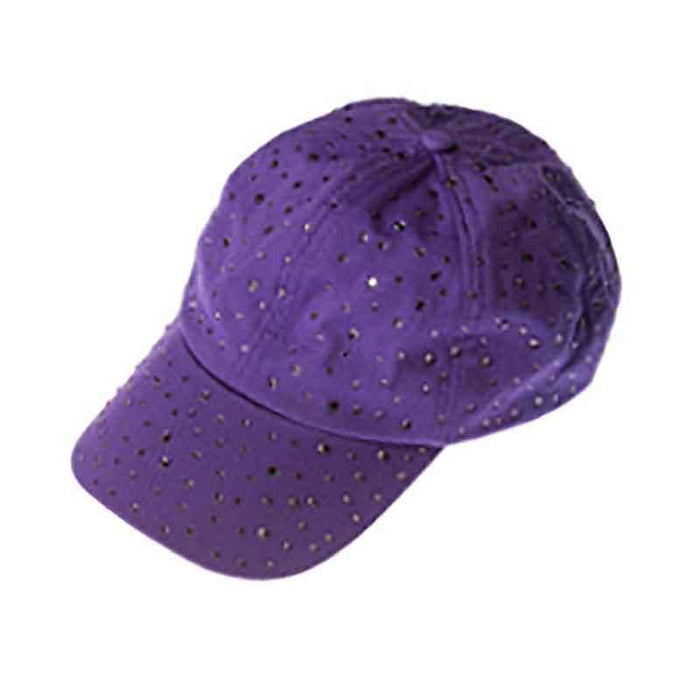 Rhinestone Baseball Cap Cap Something Special Hat ja7459pp Purple