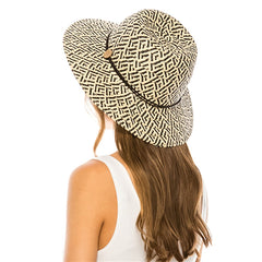 Rollable Sun Hat with Coconut Button for Travel - Boardwalk Style Cloche Boardwalk Style Hats