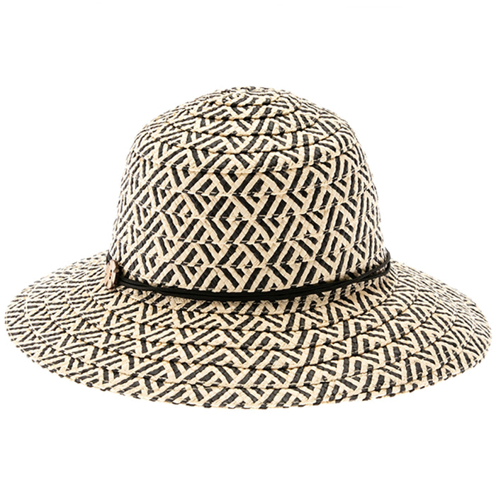 Rollable Sun Hat with Coconut Button for Travel - Boardwalk Style Cloche Boardwalk Style Hats