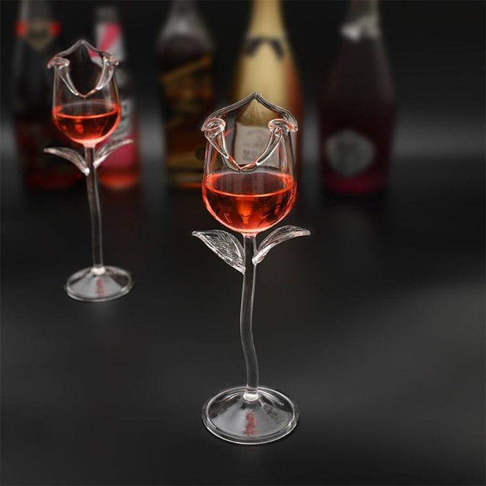 Gadget Gerbil Rose Shaped Wine Glass Goblet