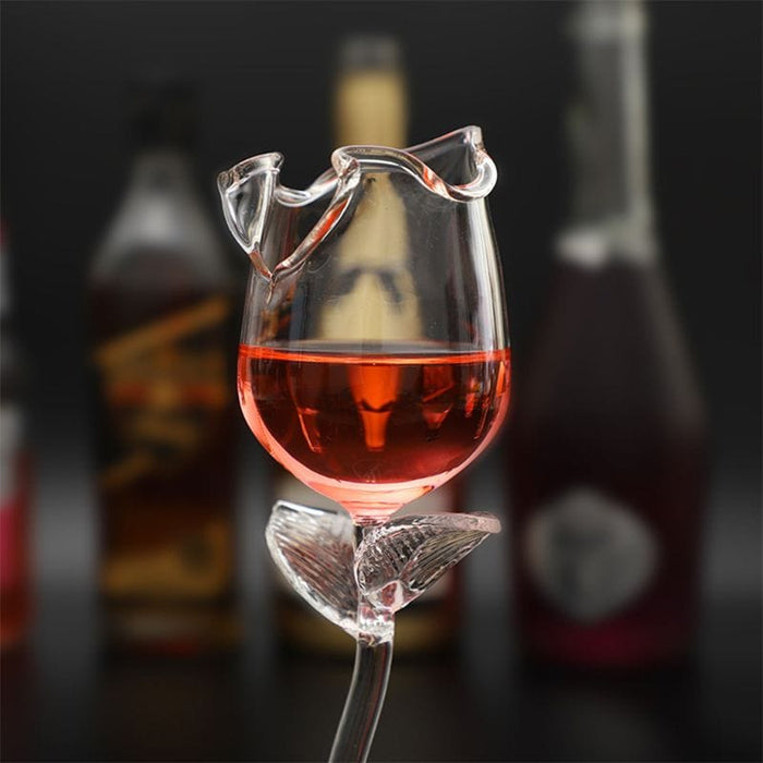 Gadget Gerbil Rose Shaped Wine Glass Goblet