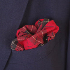 Rustic Red Check Cotton Pocket Square by Put This On