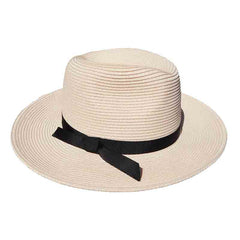 Safari Hat with Black Ribbon Tie - Jeanne Simmons Hats Safari Hat Jeanne Simmons Accessories js8494pk Pink Medium (57 cm)