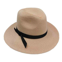 Safari Hat with Black Ribbon Tie - Jeanne Simmons Hats Safari Hat Jeanne Simmons Accessories
