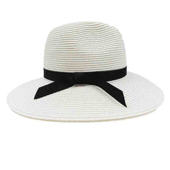Safari Hat with Black Ribbon Tie - Jeanne Simmons Hats Safari Hat Jeanne Simmons Accessories