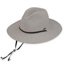 Safari Hat with Contrast Underbrim and Chin Strap - Tidal Tom™ Safari Hat Tidal Tom HTT1028A-ML Taupe / Black M/L (57-59 cm)