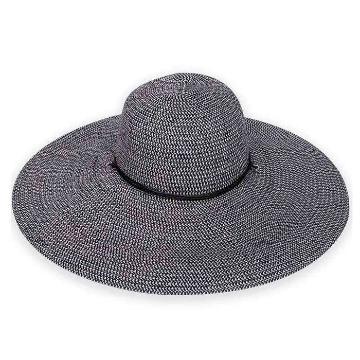 Sahara Wide Brim Sun Hat with Chin Cord - Sun 'N' Sand Hats Wide Brim Sun Hat Sun N Sand Hats HH1009B Black M/L (58 cm)