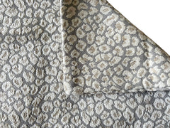 Sale: 12x21” Grey Chenille Leopard Pillow Cover - Annabel Bleu