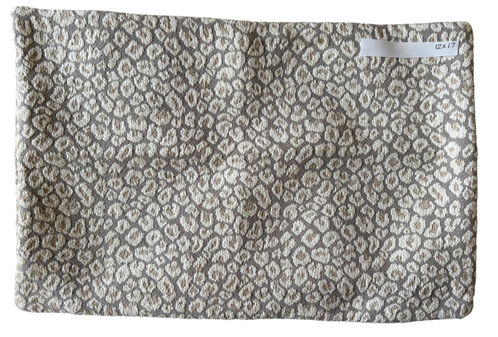 Sale: 12x17” Grey Chenille Leopard Pillow Cover - Annabel Bleu