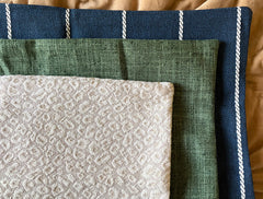 Sale: 12x21 Pillow Cover Ivory, Blue, or Green - Annabel Bleu