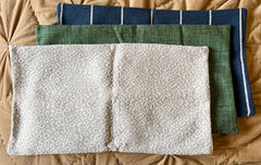 Sale: 12x21 Pillow Cover Ivory, Blue, or Green - Annabel Bleu