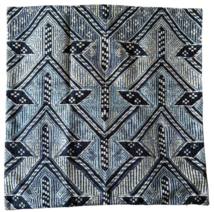 Sale: 24x24 Boho Navy Blue Geometric Pillow Cover - Annabel Bleu