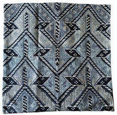 Sale: 24x24 Boho Navy Blue Geometric Pillow Cover - Annabel Bleu
