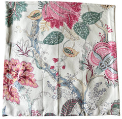 Sale: 24x24 Jacobean Floral Pillow Cover - Annabel Bleu