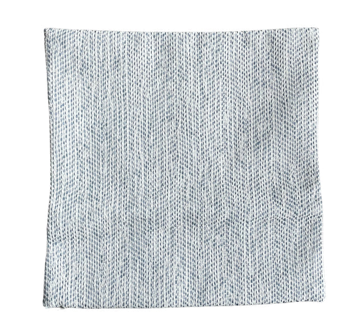 Sale: Blue Woven Pillow Cover 18x18 or 12x18 - Annabel Bleu