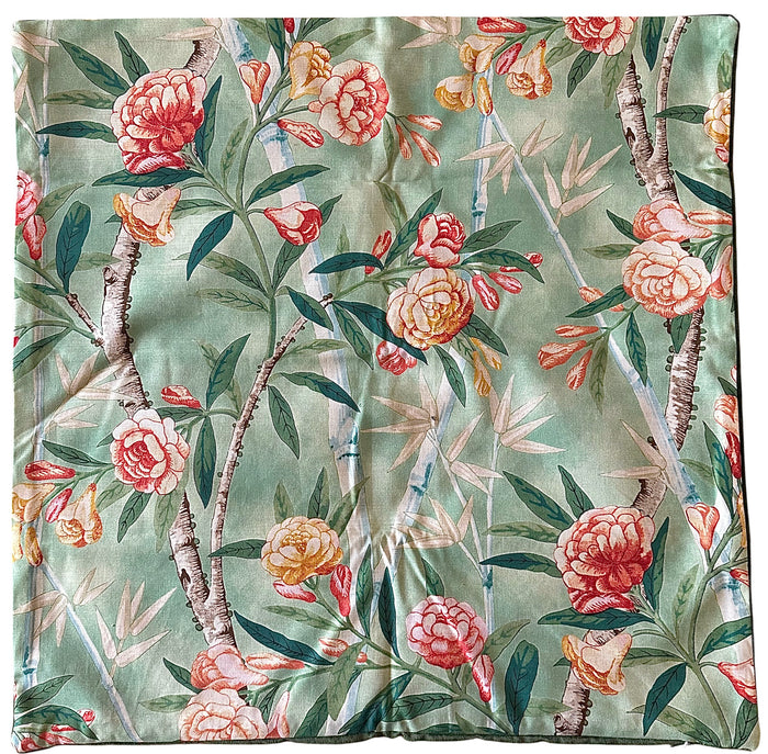 Sale: Jade Floral Pillow Cover 22x22