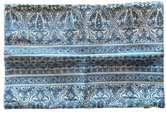 Sale: Reversible Blue Block Print Pillow Cover 12x18” - Annabel Bleu