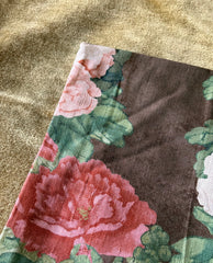 Sale: Set of Two Pillow Covers, Schumacher Floral Chickens & Gold Mohair - Annabel Bleu