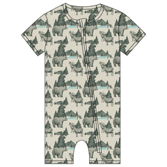 Samuel Woodland Animals Bamboo Shortie