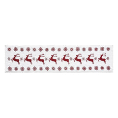 Scandia Snowflake Red White Runner 12x48