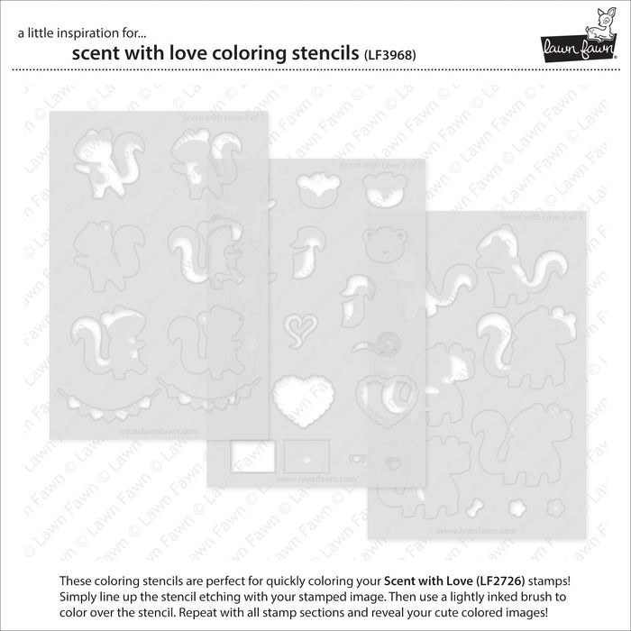 scent with love coloring stencils